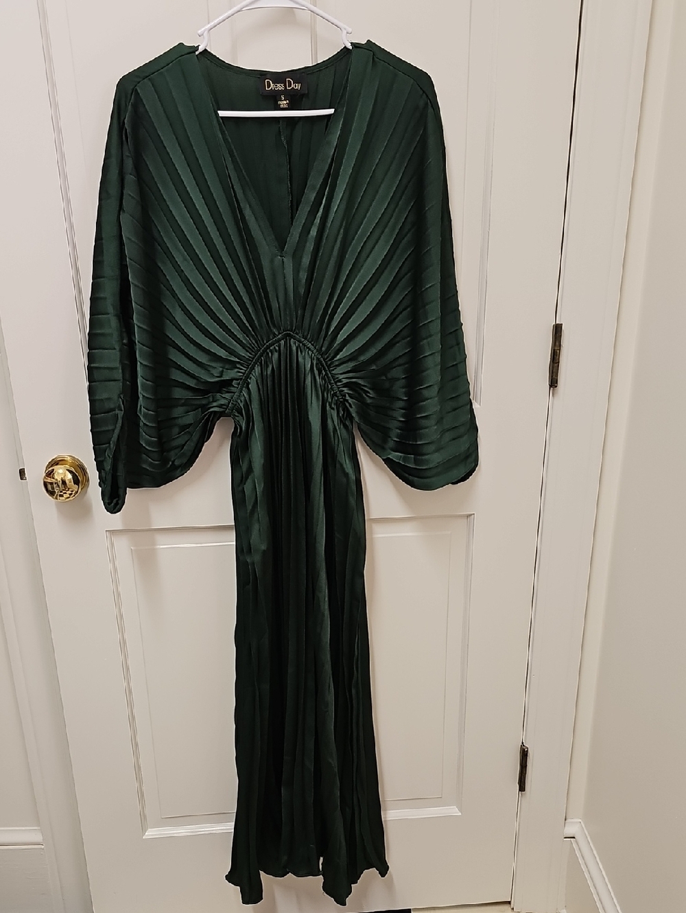 Pinkblush Maternity DressDay Emerald Green Pleated V-Neck Maxi Dress